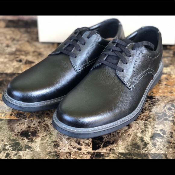 Brand new men Clarks black leather casual oxford - Picture 4 of 14
